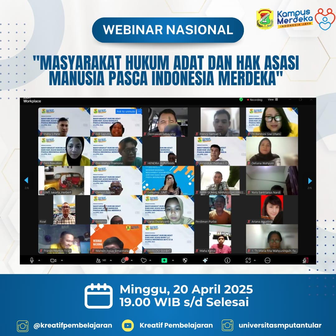 Webinar Nasional Rasa Warisan Budaya: Ngomongin Hukum Adat & HAM, Tapi Gaya Anak UMT!!!