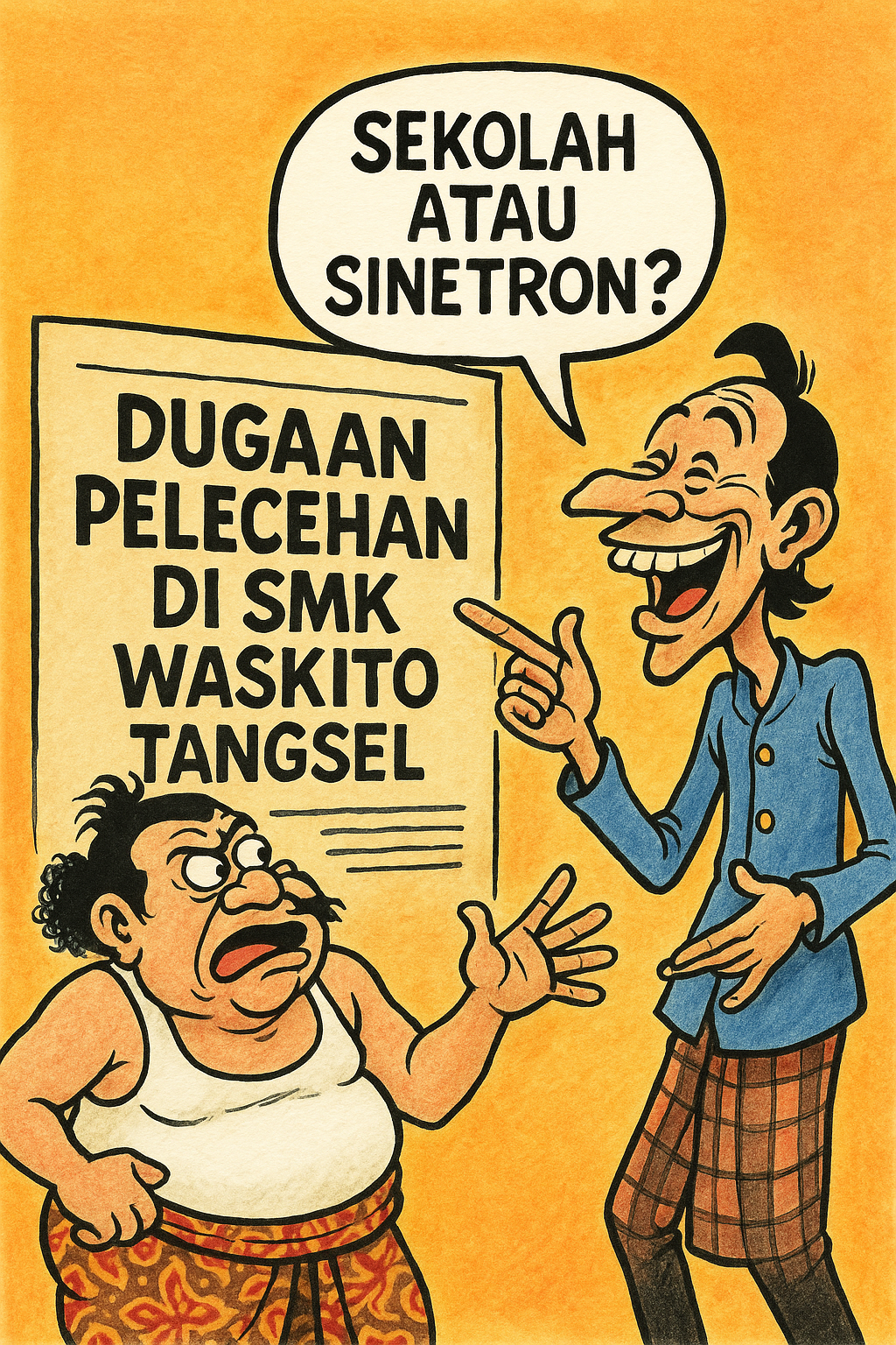 Pendidikan atau Perkosaan Moral? Gareng & Petruk Sidak ke SMK Waskito