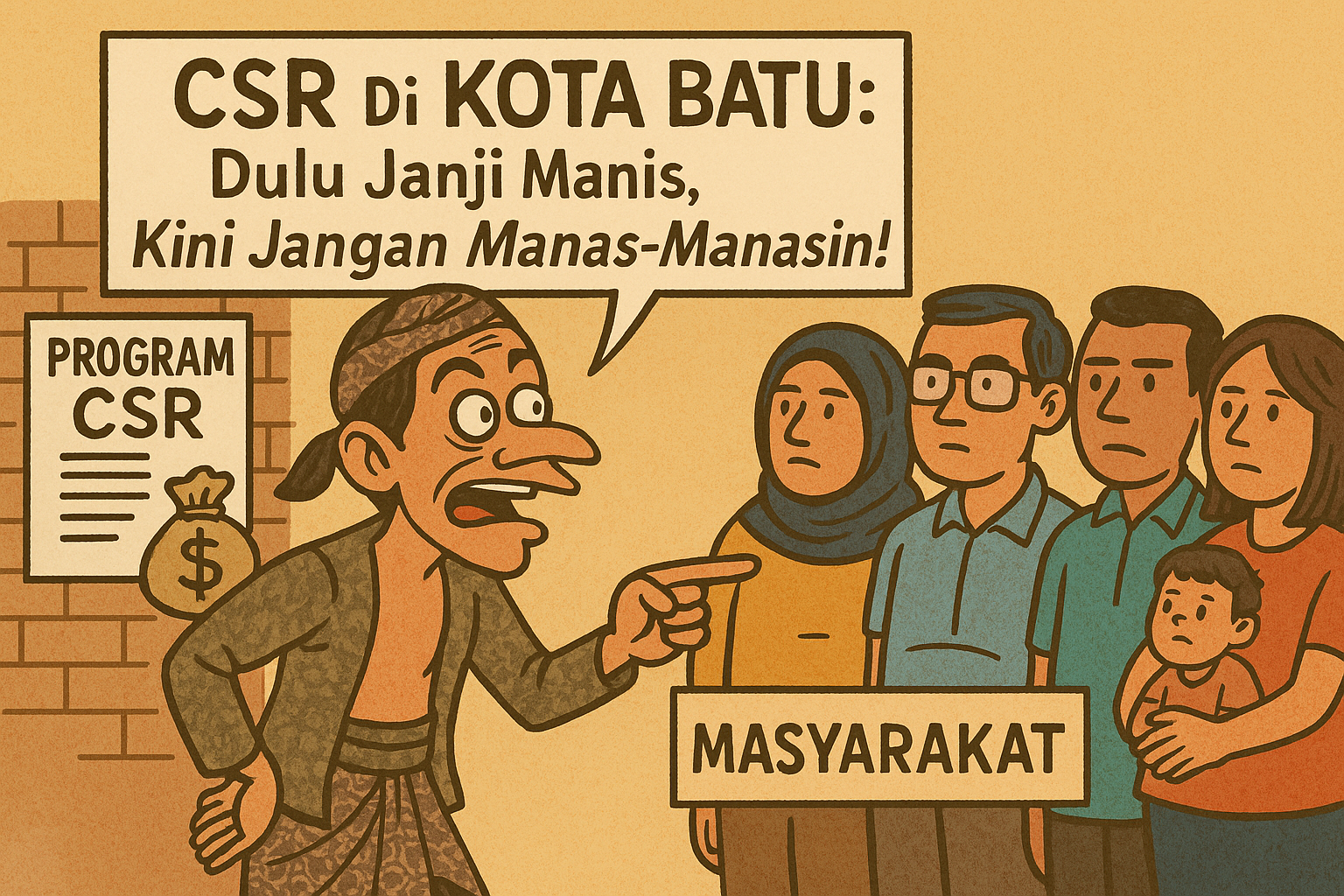 CSR di Kota Batu: Dulu Janji Manis, Kini Jangan Manas-Manasin! Gareng Petruk untuk Warga Batu yang Gatel Melihat Dana CSR Ngumpet