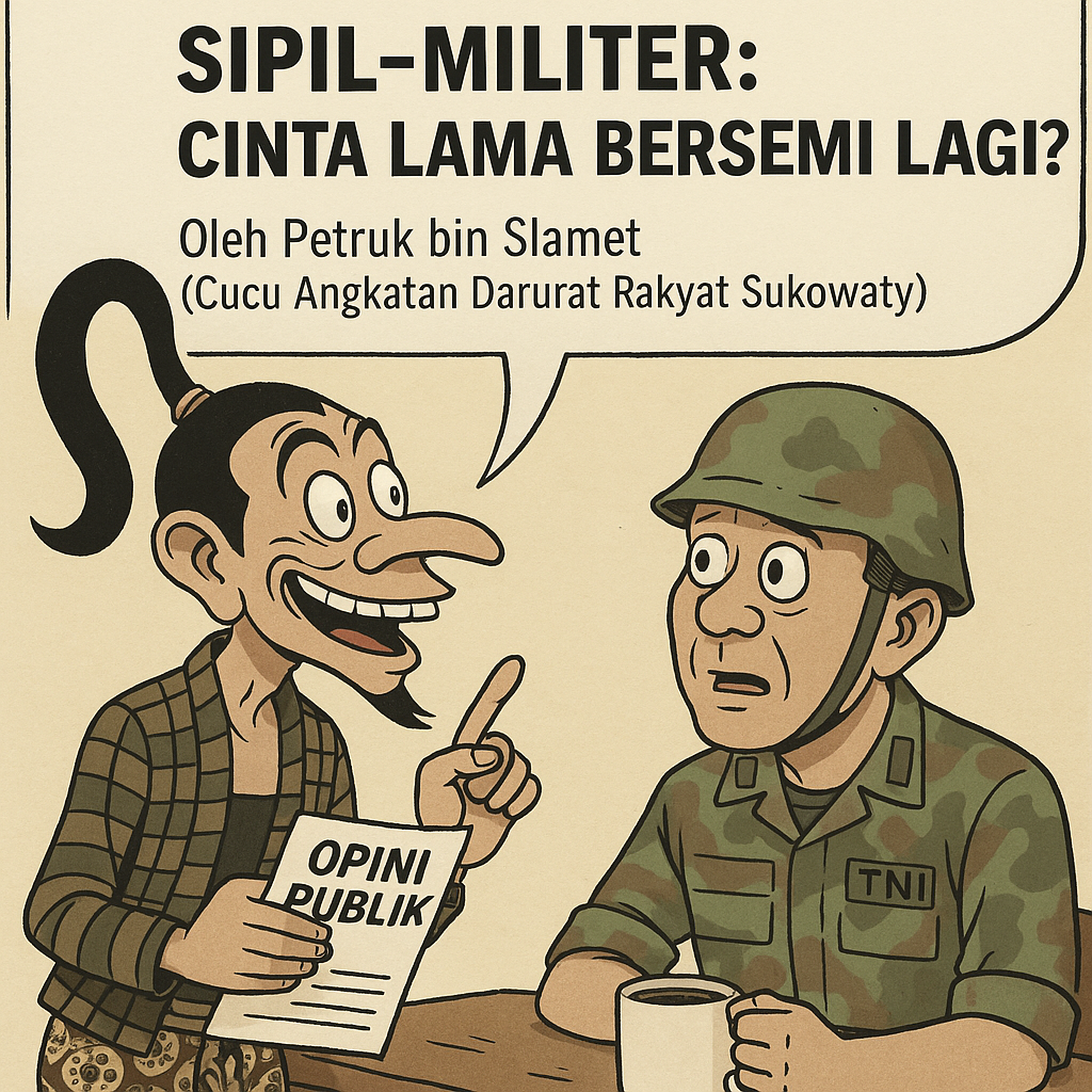 OPINI PUBLIK GAYA GARENG PETRUK “Sipil-Militer: Cinta Lama Bersemi Lagi?”