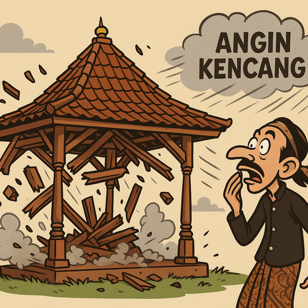 PENDOPO AMBRUK, ANGIN KENCANG ATAU TAKDIR DANA DESA?