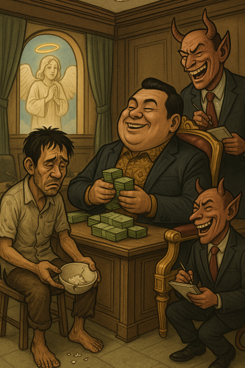 Rakyat, Pejabat, dan Setan: Malaikat Gak Diajak, Katanya Bukan Teman Debat