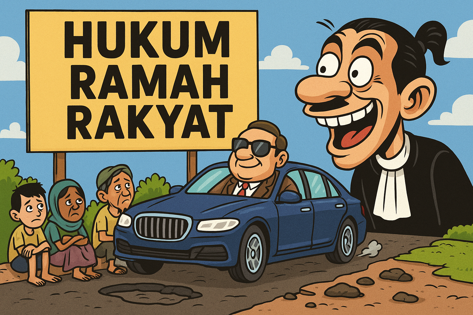 Ilustrasi Hukum Ramah Rakyat Gareng Petruk