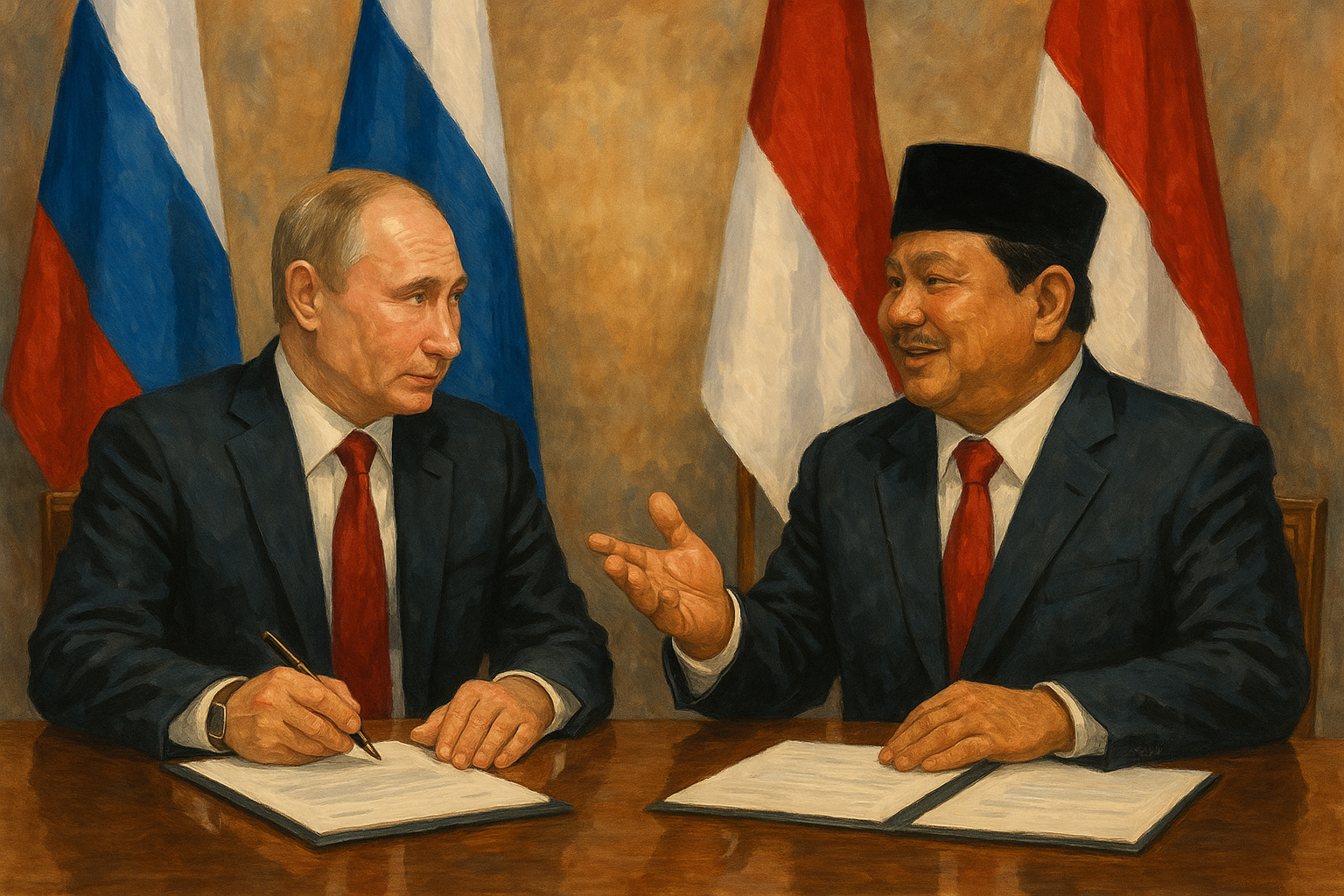 PUTIN & PRABOWO: NGOBROL, NGOPI, TANDATANGAN, NGAYUH NASIB BANGSA?