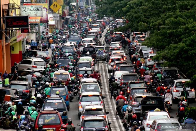 Foto: Ilustrasi kemacetan di kawasan jalan Margonda, Depok.