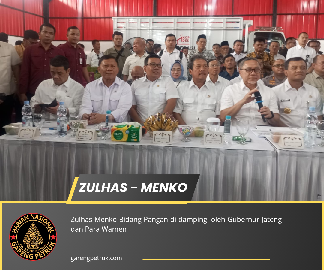 Zulhas Menko Bidang Pangan didampingi oleh Gubernur Jateng dan beberapa Wamen