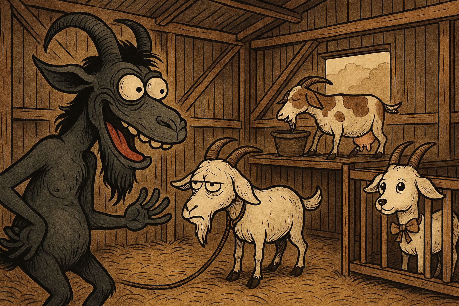 Ilustrasi Kambing Kambing