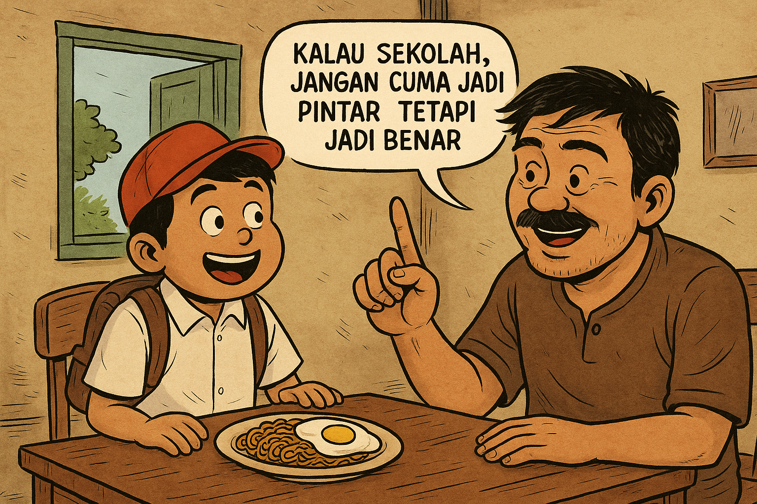 Ilustrasi Bagong dan Bapaknya