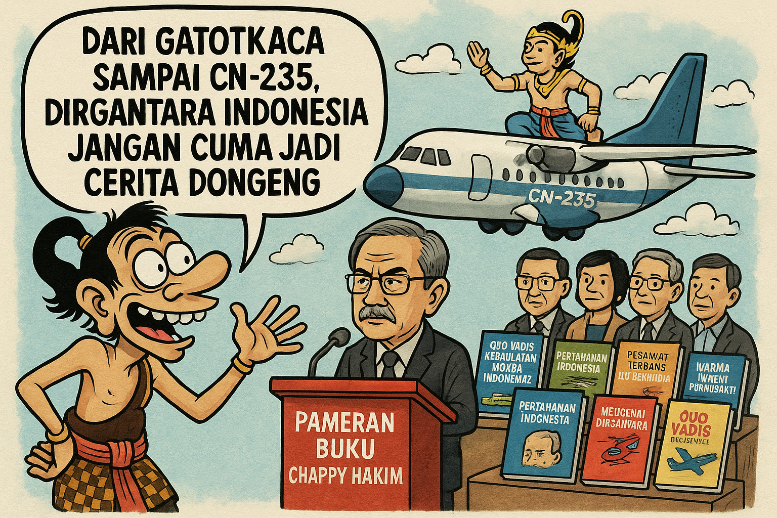 Pameran Buku Chappy Hakim: Dari Gatotkaca Sampai CN-235, Dirgantara Indonesia Jangan Cuma Jadi Cerita Dongeng