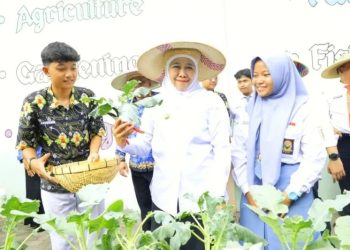 Sekolah Ora Cuma Ngaji Buku, Tapi Ngaji Tanah: School Food Care SMAN 1 Pandaan Bikin Gubernur Jatim Kagum Pol!